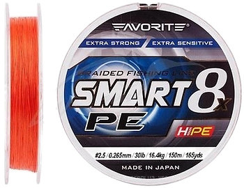 Фото Favorite Smart PE 8x Red Orange (0.265mm 150m 16.4kg)