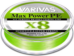 Фото Varivas Max Power PE X8 Lime Green (0.185mm 150m 10.9kg)