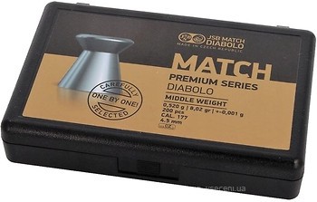 Фото JSB Match Premium Middle 4.5 мм, 0.52 г, 200 шт (1014-200)
