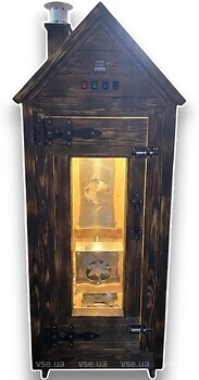 Фото Drev Trest Коптильня Classic 1.0 Plus слив, конвекция, фланец, окно, свет внутренний (C1P021CFVLi00)