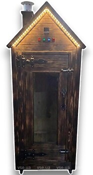 Фото Drev Trest Коптильня Classic 1.0 базовая, фланец, окно, свет наружный (C1B0000FV0Lo0)