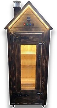 Фото Drev Trest Коптильня Classic 1.0 базовая, фланец, окно, свет внутренний, наружный (C1B0000FVLiLo0)
