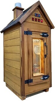 Фото Drev Trest Коптильня Mini 1.0 Plus слив, фланец, окно, свет внутренний (M1P0110FVLi00)
