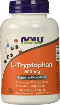 Фото Now Foods L-Tryptophan 500 mg 120 капсул