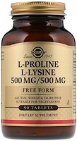 Фото Solgar L-Proline L-Lysine 500 mg/500 mg Free Form 90 таблеток