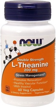 Фото Now Foods L-Theanine 200 mg 60 капсул