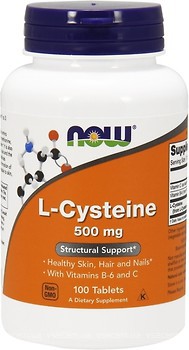 Фото Now Foods Cysteine 500 mg 100 таблеток