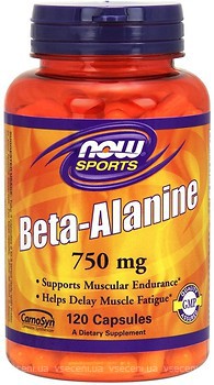 Фото Now Beta-Alanine 750 mg 120 капсул