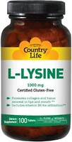Фото Country Life L-Lysine 1000 mg 100 таблеток