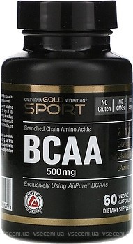 Фото California Gold Nutrition BCAA 2-1-1 500 60 капсул