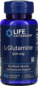 Фото Life Extension L-Glutamine 500 mg 100 капсул