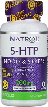 Фото Natrol 5-HTP Time Release Maximum Strength 200 mg 30 таблеток