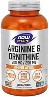 Фото Now Foods Arginine & Ornithine 500/250 250 капсул