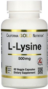 Фото California Gold Nutrition L-Lysine 500 60 капсул