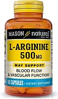 Фото Mason Natural L-Arginine 500 mg 60 капсул