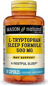 Фото Mason Natural L-Tryptophan 500 mg 60 капсул