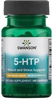 Фото Swanson 5-HTP 100 mg 60 капсул