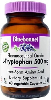 Фото Bluebonnet Nutrition L-Tryptophan 500 mg 60 капсул