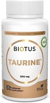 Фото Biotus Taurine 500 mg 100 капсул