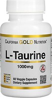 Фото California Gold Nutrition L-Taurine 1000 mg 60 капсул