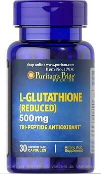 Фото Puritan's Pride L-Glutathione 500 mg 30 капсул