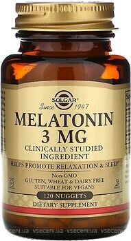 Фото Solgar Melatonin 3 mg 120 таблеток