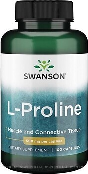 Фото Swanson L-Proline 500 mg 100 капсул