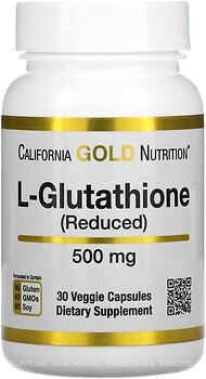 Фото California Gold Nutrition L-Glutathione Reduced 500 mg 30 капсул (CGN01897)