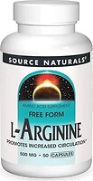 Фото Source Naturals L-Arginine 500 mg 50 апсул (CN12069)