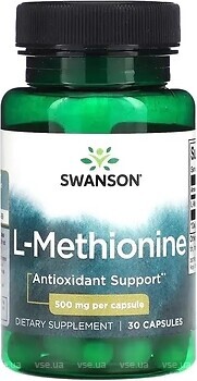 Фото Swanson L-Methionine 500 mg 30 капсул