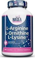 Фото Haya Labs L-Arginine L-Ornithine L-Lysine 100 капсул