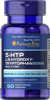 Фото Puritan's Pride 5-HTP 50 mg 60 капсул