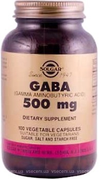 Фото Solgar GABA 500 mg 100 капсул (SOL01211)