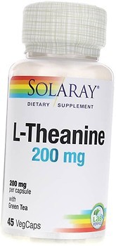 Фото Solaray L-Theanine 200 mg 45 капсул (SOR49923)