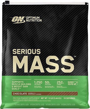 Фото Optimum Nutrition Serious Mass 5.44 кг Chocolate