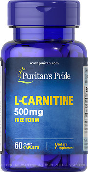 Фото Puritan's Pride L-Carnitine 500 mg 60 таблеток
