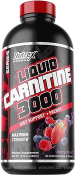 Фото Nutrex Research Liquid Carnitine 3000 480 мл Berry Blast