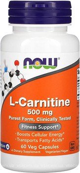 Фото Now Foods L-Carnitine 500 60 капсул