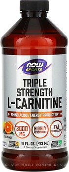 Фото Now Foods Triple Strength L-Carnitine 3000 mg 473 мл Citrus