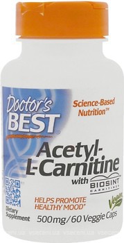 Фото Doctor's Best Acetyl-L-Carnitine Biosint 60 капсул
