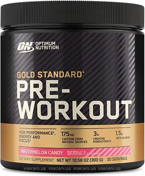Фото Optimum Nutrition Gold Standard Pre-Workout 300 г Watermelon Candy