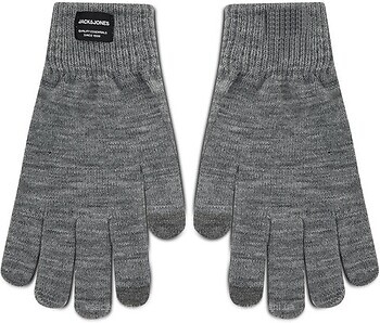 Фото Jack & Jones Jachenry Knit Gloves Dark Grey (12158446-Dark Grey)