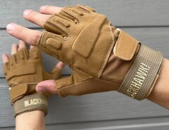 Фото Intruder Перчатки с открытыми пальцами и антискользящими накладками песочные