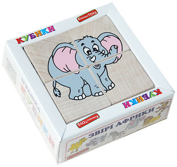 Фото Komarovtoys Кубики Животные Африки (Т611)