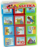 Фото M-Toys Кубики цветные Абетка 12 шт (06042)