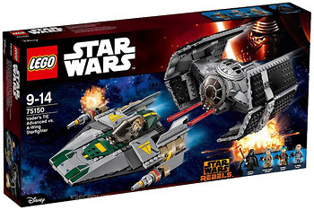 Фото LEGO Star Wars Усовершенствованный истребитель TIE Дарта Вейдера и истребитель A-Wing (75150)