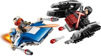 Фото LEGO Star Wars Микроистребители A-Wing против TIE Silencer Microfighter (75196)