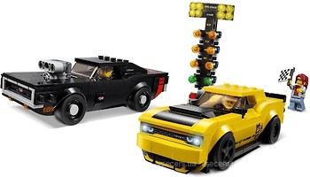 Фото LEGO Speed Champions Додж Челленджер SRT Demon и 1970 Додж Чарджер (75893)