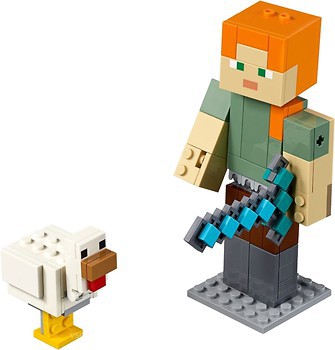 Фото LEGO Minecraft Алекс с цыпленком (21149)