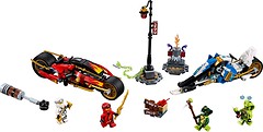 Фото LEGO Ninjago Мотоцикл Кая и снегомобиль Зейна (70667)